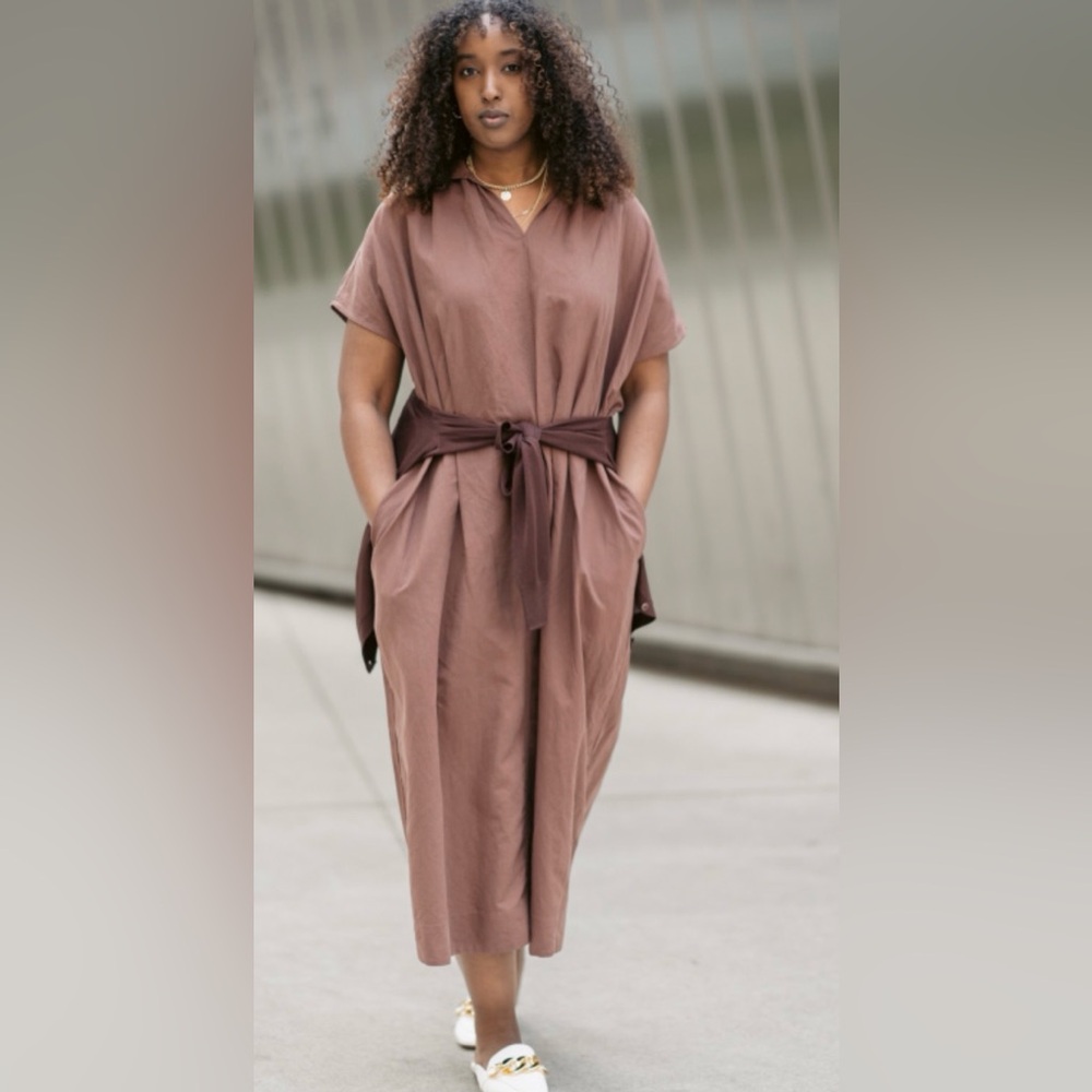 Uniglo linen blend kaftan dress